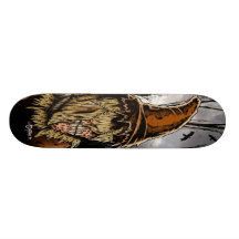 When the sun goes down... skate deck