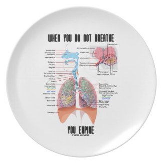When You Do Not Breathe Expire Respiratory System Party Plate