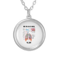 When You Do Not Breathe Expire Respiratory System Round Pendant Necklace