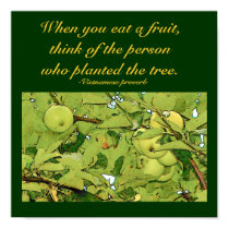 When you eat a fruit...Quote Poster posters