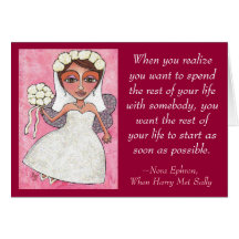 When you realize... - wedding day card