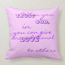 WHEN YOU TRUST IN GOD... THROW PILLOW