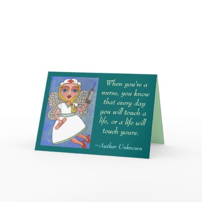 When you're a nurse... - greeting card by folkartblonde