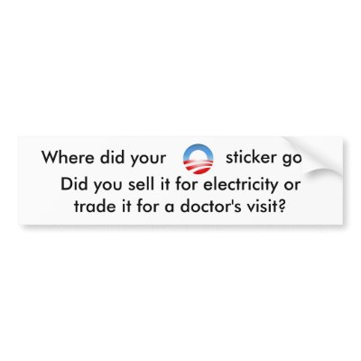 Where are the Obama stickers? Bumper Stickers by walraven