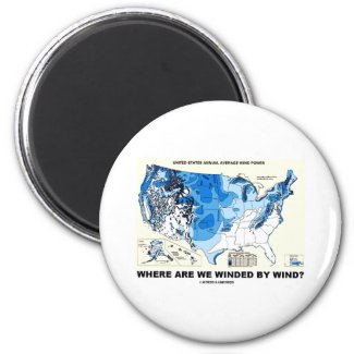Where Are We Winded By Wind? (Wind Power) Magnet