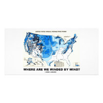 Where Are We Winded By Wind? (Wind Power) Custom Photo Card