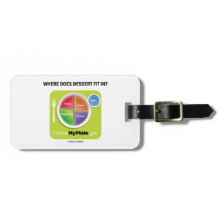 Where Does Dessert Fit In? (MyPlate Humor) Luggage Tags