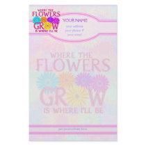 Where Flowers Grow Personalized Stationery