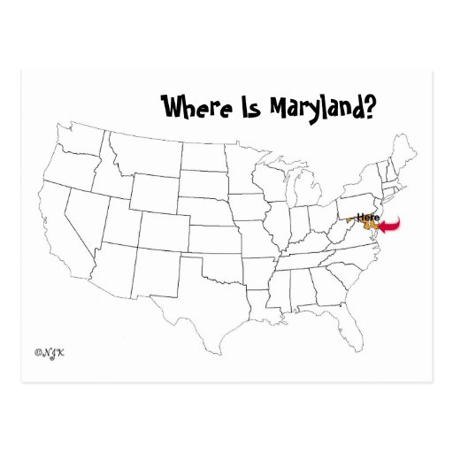Where Is Maryland? Postcard | Zazzle
