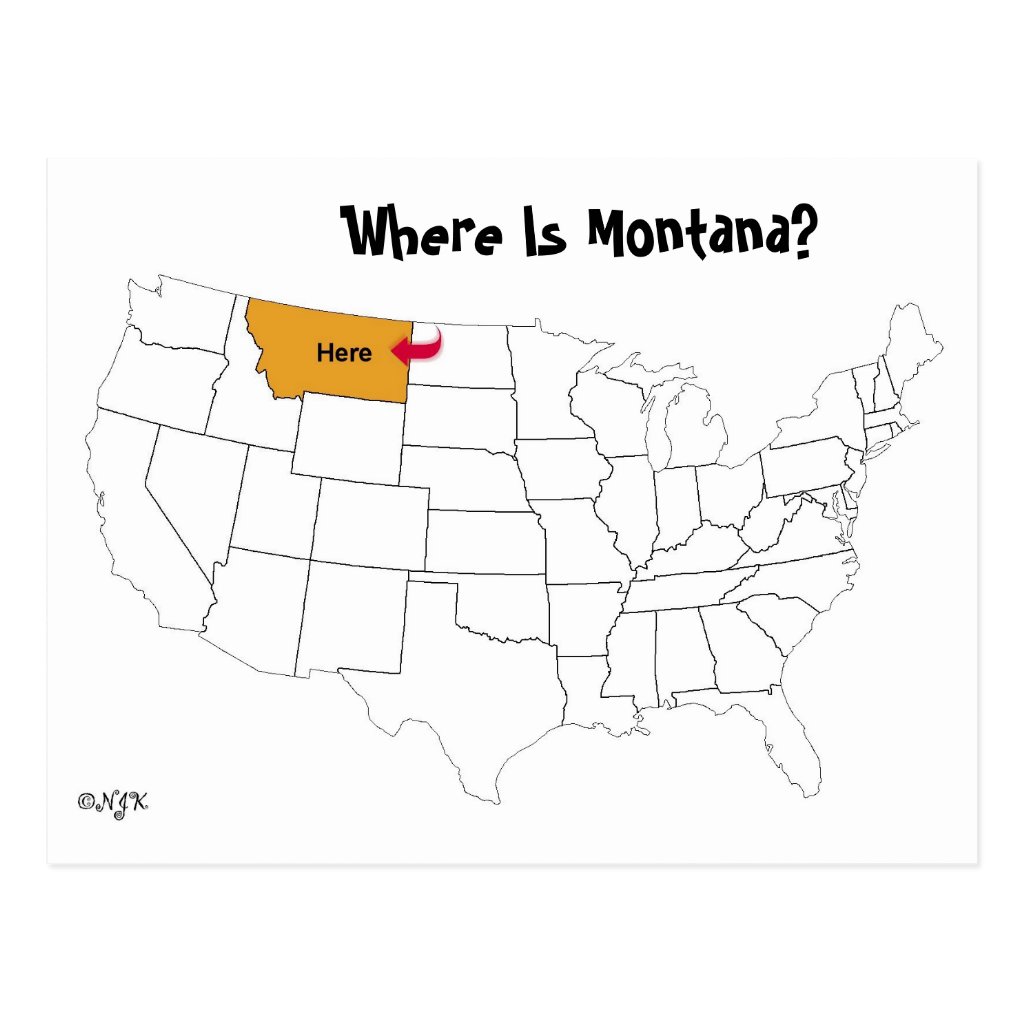 Where Is Montana? Postcard | Zazzle