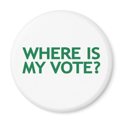 where is my vote (Iran Election) Magnet by worldsfair