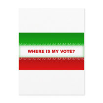 Where is my vote? postcards by tshirtsandetc Where is my vote? postcards