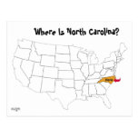 Where Is North Carolina? Postcard
