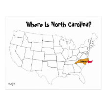 Where Is North Carolina? Postcard