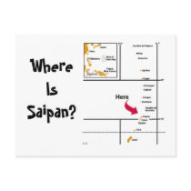 Where Is Saipan? Postcard