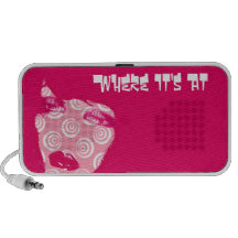 Where Its At Pink Lady, OrigAudio™ Doodle Speaker