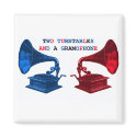 where it's at, two turntables and a gramophone magnets by pollyparrett where it's at, two turntables and a gramophone magnets