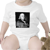 Where liberty is Ben Franklin Quote Romper
