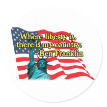 where liberty is v2 round sticker