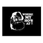 Where my Ho's at white postcards