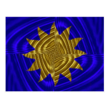 Where the gold meets the blue postcards