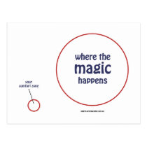 'Where The Magic Happens' Postcard postcards