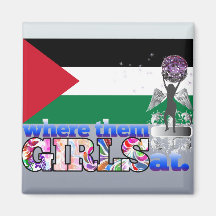 Where them Palestinian girls at? Fridge Magnets