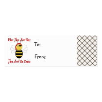 Where There Arrr! Bees Gift Tag business cards