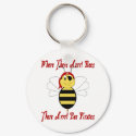 Where There Arrr! Bees Keychain
