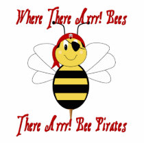 Where There Arrr! Bees Ornament photo sculptures