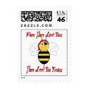 Where There Arrr! Bees Postage Stamp
