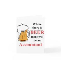Where there is Beer - accountant Cards