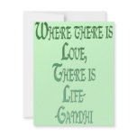 *Where There Is Love* Inspirational Gandhi Quote Custom Invitations