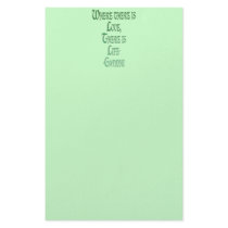 *Where There Is Love* Inspirational Gandhi Quote stationery