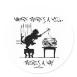 Where There's A Will There's A Way (Cat Attitude) Stickers