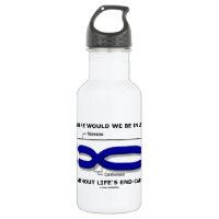 Where Would We Be In Life Without Life's End Caps? 18oz Water Bottle
