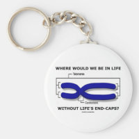 Where Would We Be In Life Without Life's End Caps? Basic Round Button Keychain