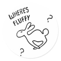 Where's Fluffy? stickers