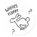 Where's Fluffy? stickers
