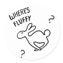 Where's Fluffy? stickers