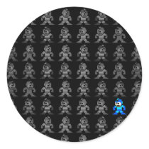 Where's Mega Man? Round Sticker