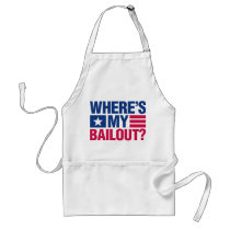 Wheres My Bailout - Red and Blue aprons by visualnewbie Wheres My Bailout - Red and Blue aprons