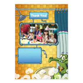Where's My Water Birthday Thank You Cards Custom Announcement