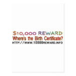wheres the birth certificate post card