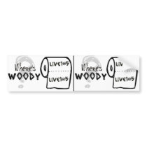 Where's Woody? 2 for 1 bumper stickers