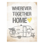 Wherever We Are Together Shasta Trailer Postcard