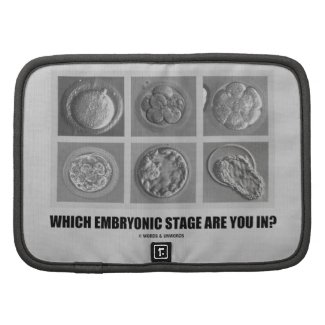 Which Embryonic Stage Are You In? (Embryos Humor) Folio Planners