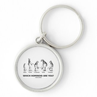 Which Hominoid Are You? (Homonoid Skeletons) keychain