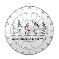 Which Hominoid Are You? (Skeletons Humor) Dart Board