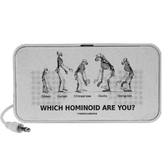 Which Hominoid Are You? (Skeletons Humor) iPhone Speakers